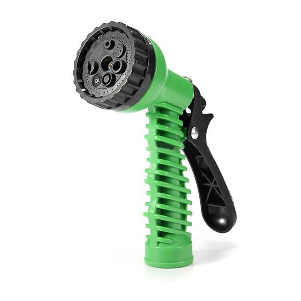 Garden hose nozzle with spray gun connector. Garden hose nozzle with spray gun connector.